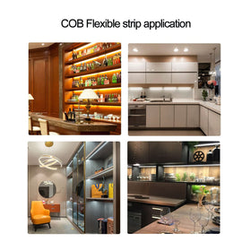 HAMRVL COB LED strip red adhesive-back enables easy mounting on walls or furniture