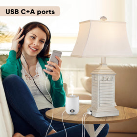 Hamucd coastal table lamps offer three color temperatures for versatile task lighting.