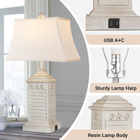 Hamucd coastal table lamps come with 9W LED bulbs for efficient, steady light.