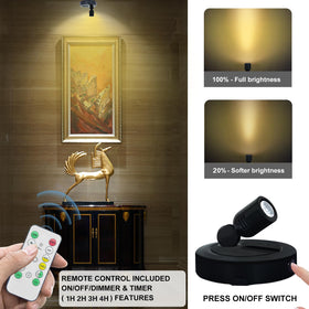 HAMVIDNE remote controlled spotlight shown with wireless operation from afar