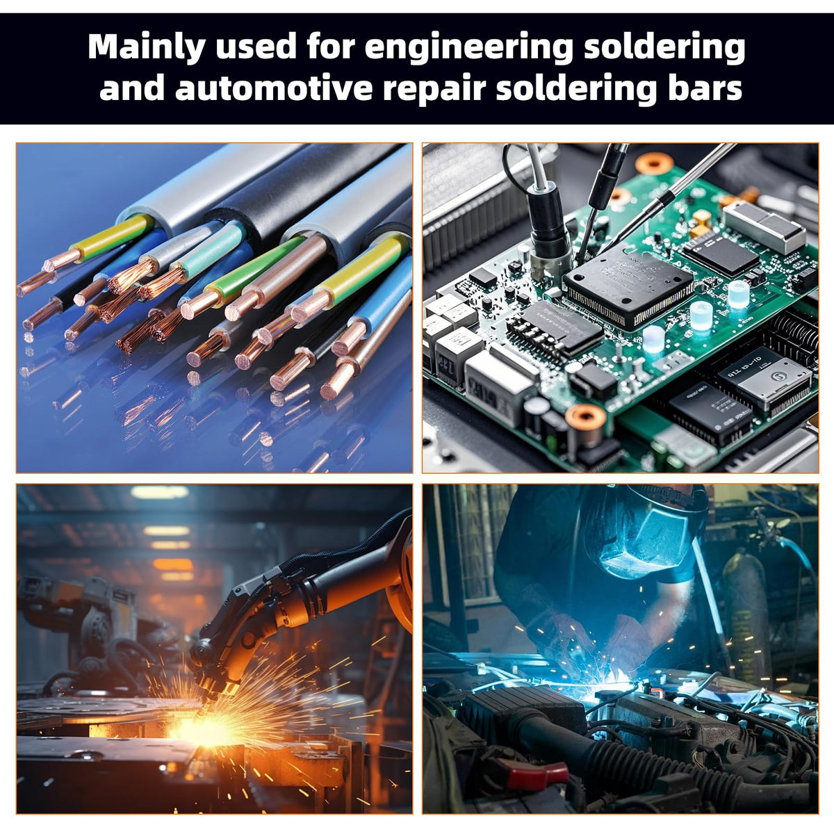 Service temperature range 260–280°C for HAN QIANG solder bar.