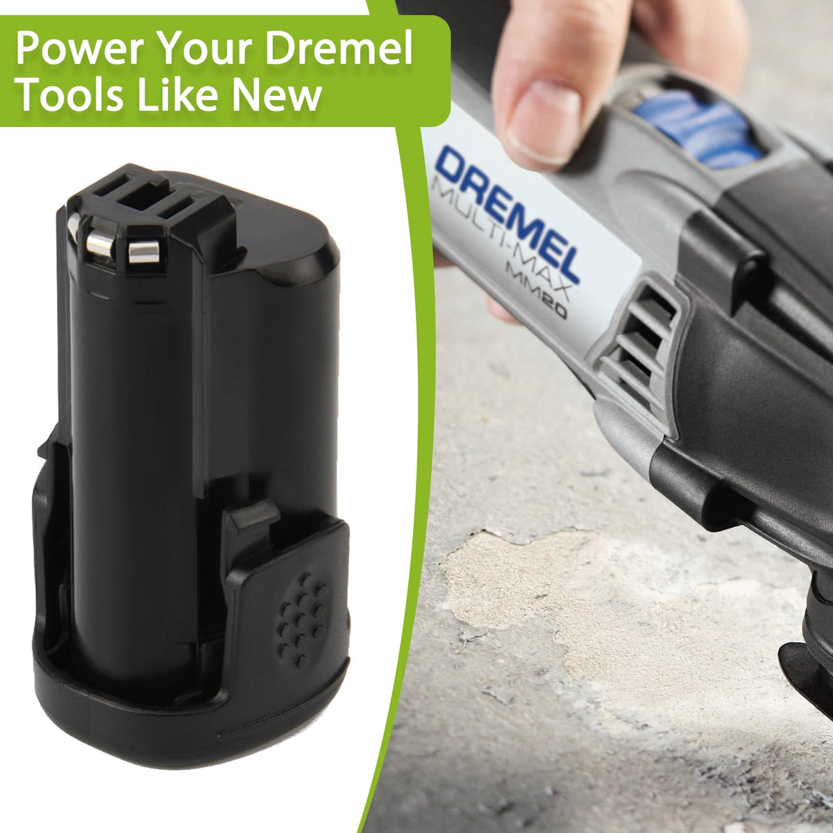 Hanaix 12V 3.0Ah capacity supports longer work sessions with Dremel tools.