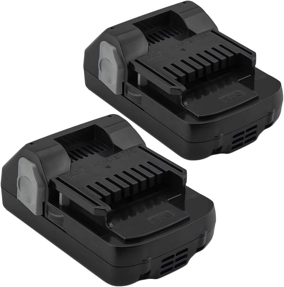 Hanaix 2Pack 3000mAh 18V battery front view for Hitachi tools shows sturdy build and reliability