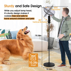 Hanaking floor lamp dimming from 10% to 100% for customizable ambience