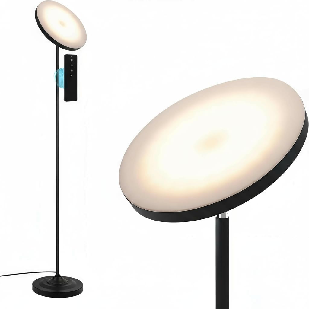 Hanaking upgraded floor lamp stand provides bright illumination for living rooms