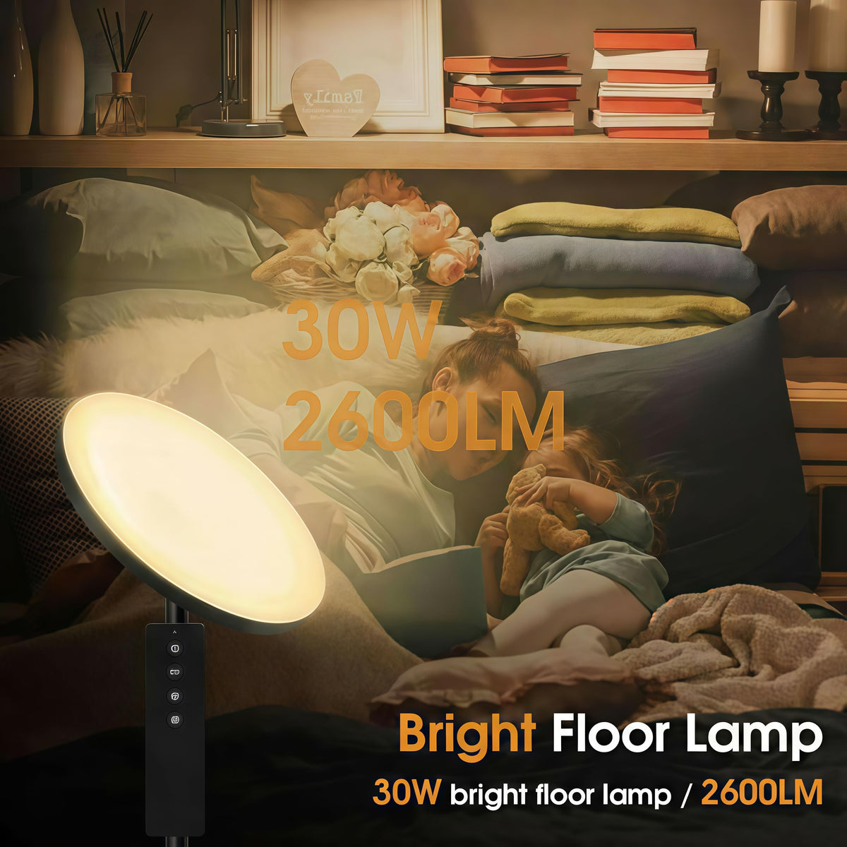 Hanaking lamp head rotates 350 degrees for flexible lighting angles