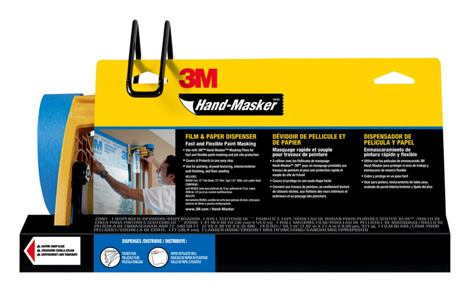 Hand-Masker M3000 tool-dispenser in action for fast masking setup.
