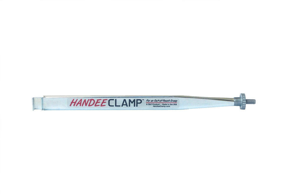 C & C Handee Clamp extension in action gripping small parts in tight spaces.