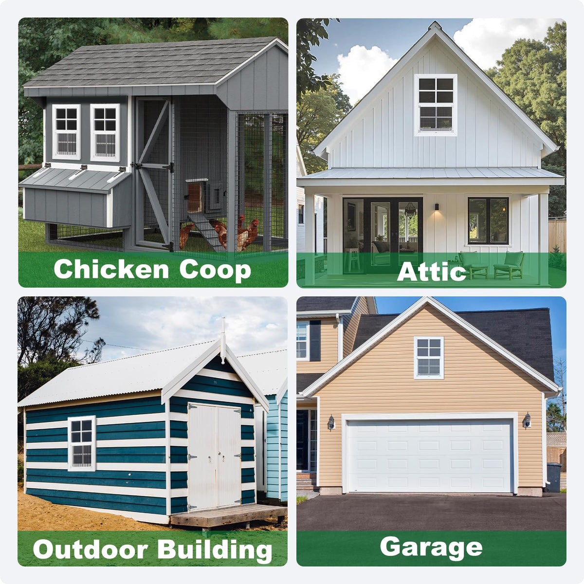 Handersun durable windows suited for garages, basements, playhouses and more