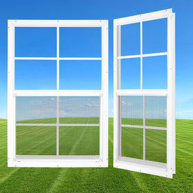 Handersun sliding shed window with tempered glass for safe daylight and ventilation