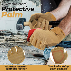 HANDLANDY gloves with padded palm protect hands during use.