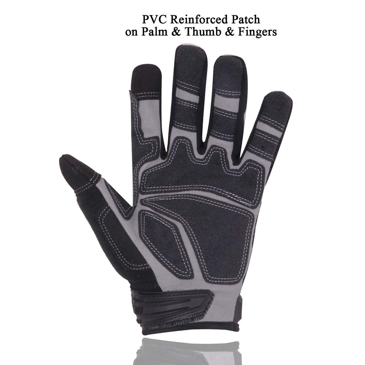 HANDLANDY Men's Work Gloves PVC palm patch boosts grip and wear resistance