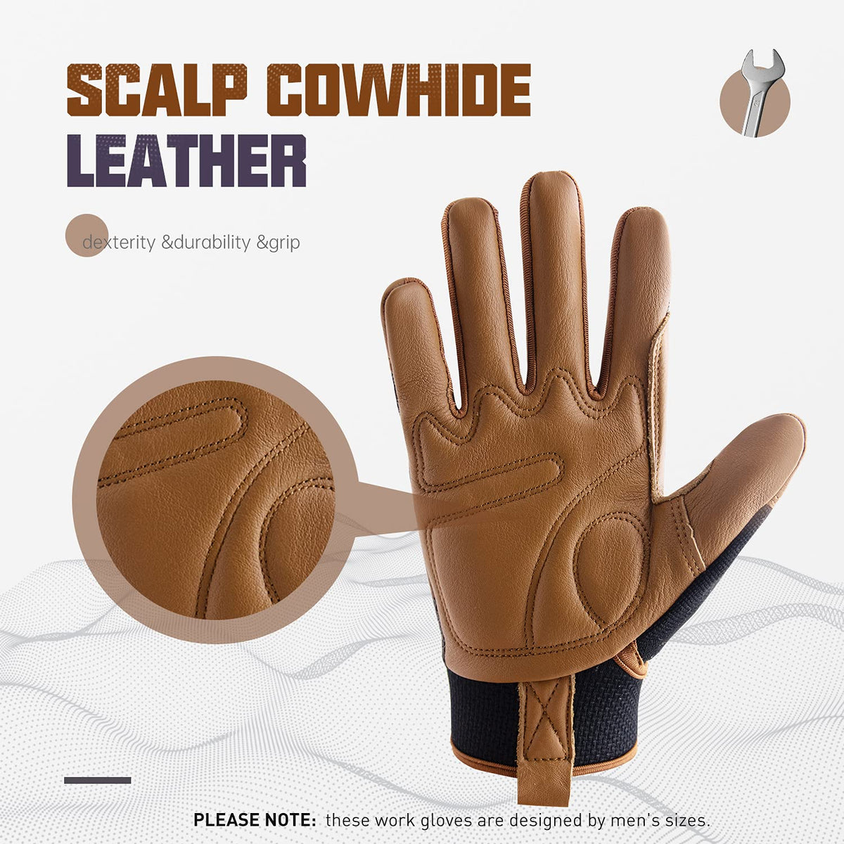 HANDLANDY gloves with padded palm and knuckles for comfort.