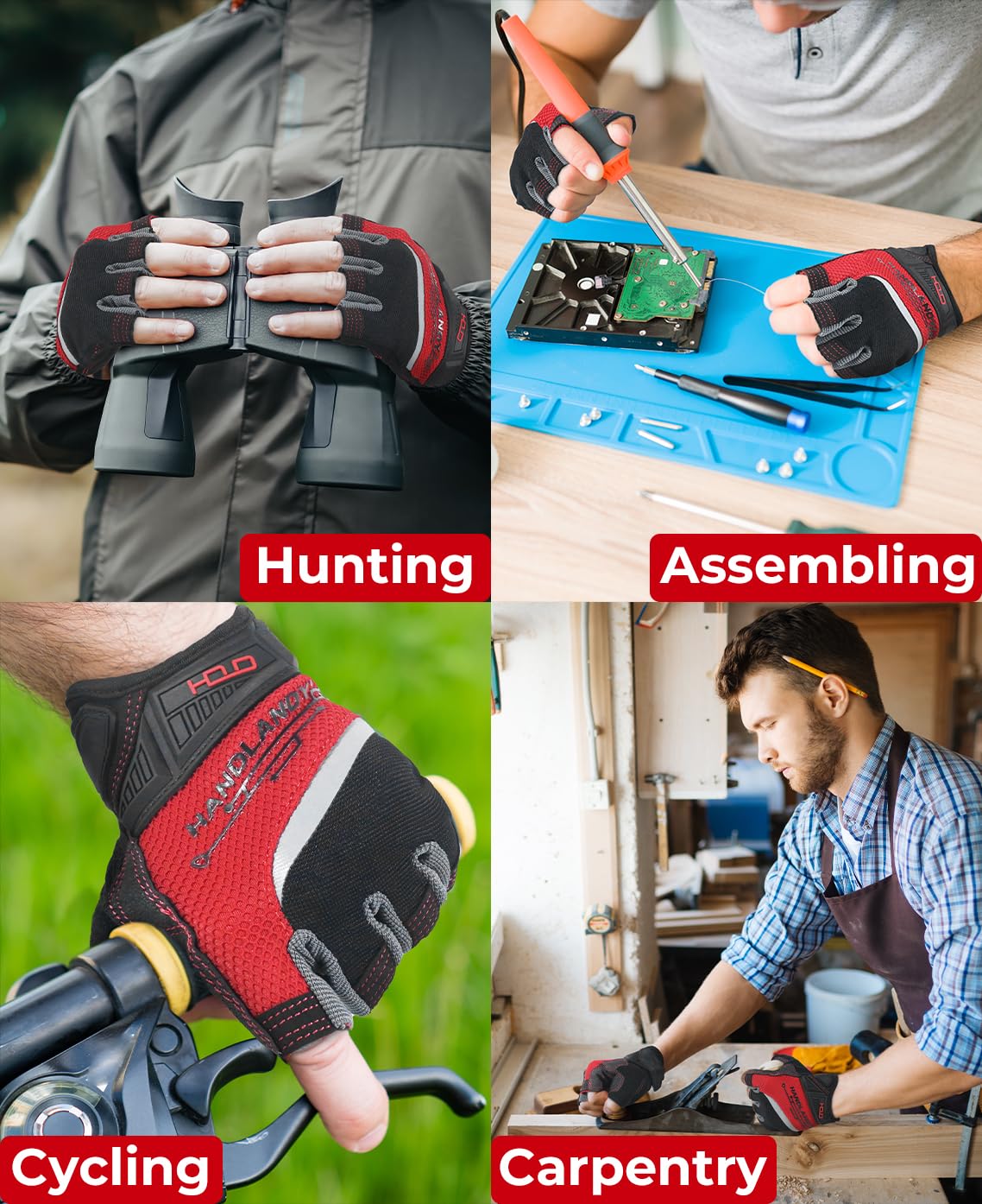 HANDLANDY pull-tabs enable quick glove removal.