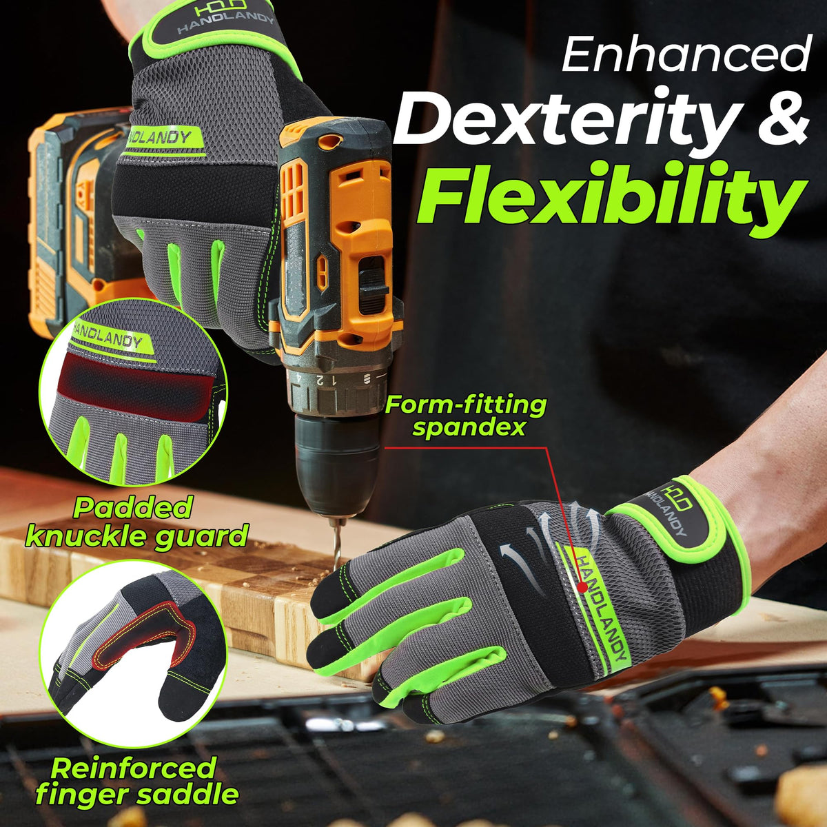 Handlandy touchscreen gloves allow device use without removal.