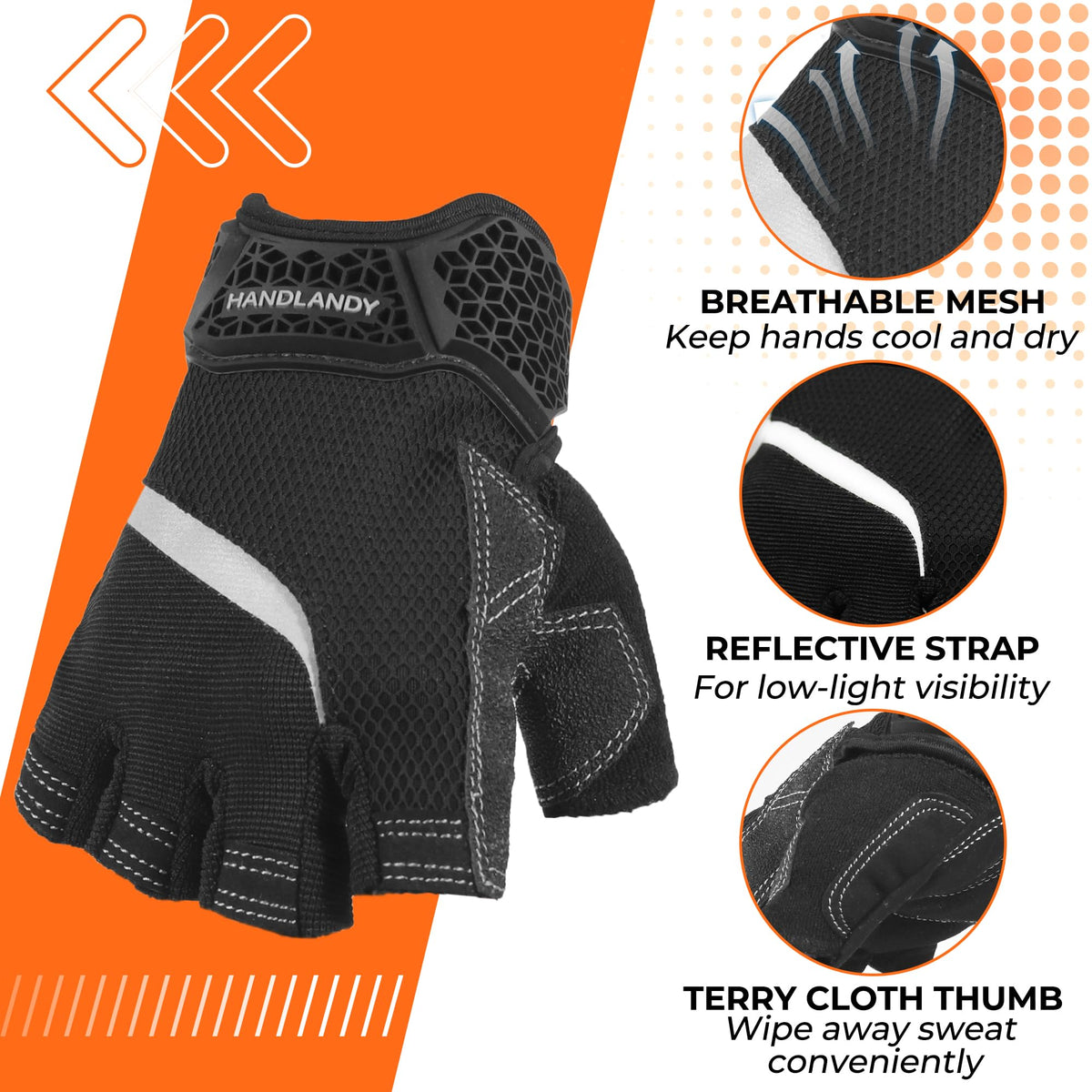 HANDLANDY adjustable TPR wrist closure provides secure fit