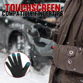 HANDLANDY winter gloves with water-resistant back fabric help keep hands dry in damp conditions.