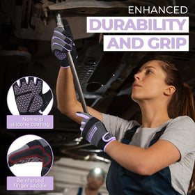 HANDLANDY gloves with touchscreen fingertips for smartphone use without removal.