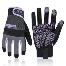 HANDLANDY women's work gloves with breathable back for cooling comfort on the job.