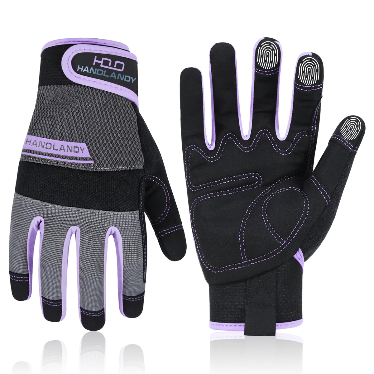 HANDLANDY women's work gloves with breathable back for cool comfort during gardening