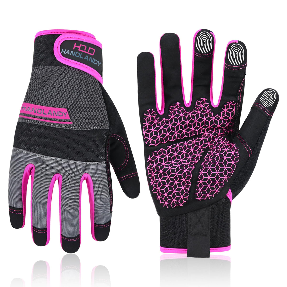 HANDLANDY Women’s work gloves with breathable back for cool gardening comfort.