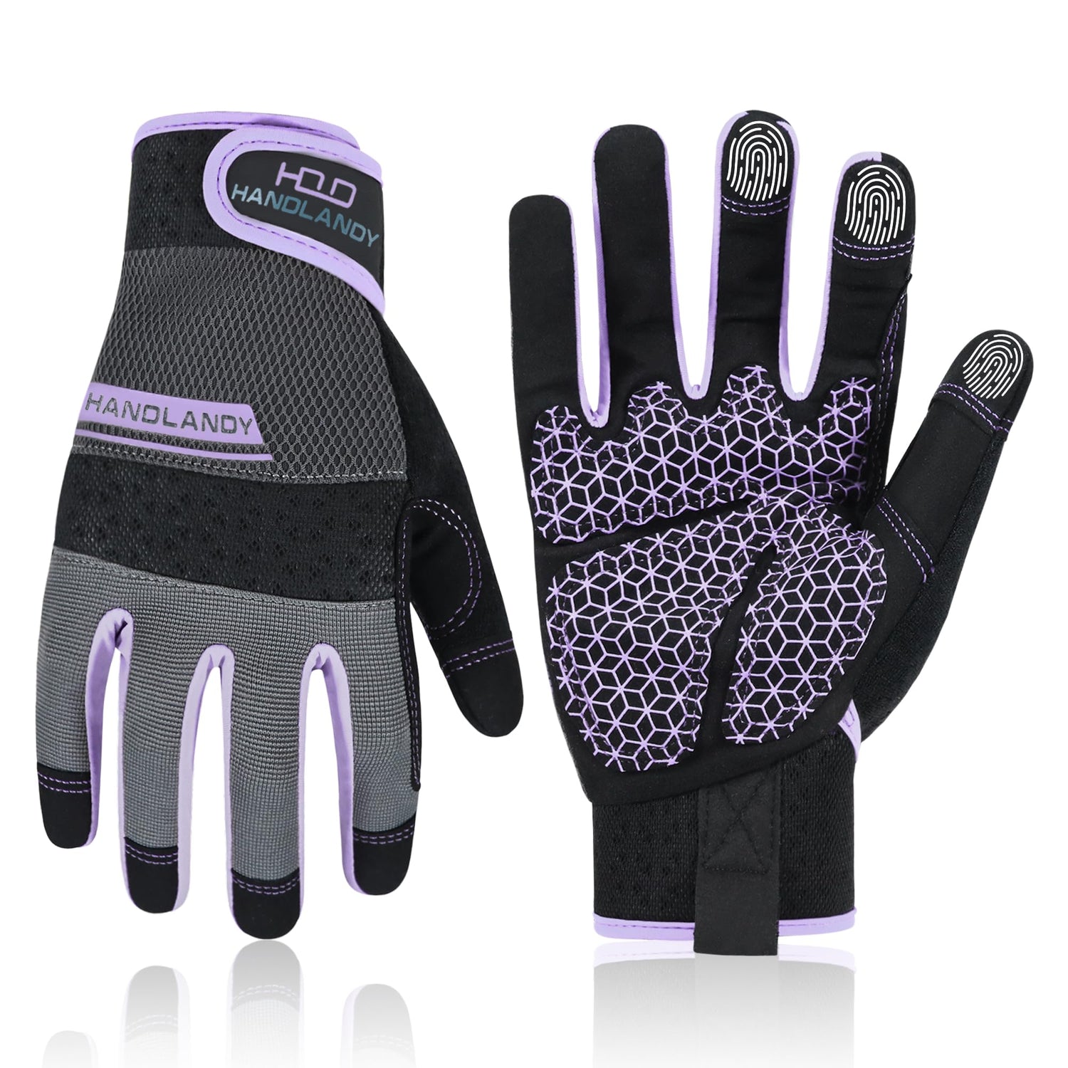 HANDLANDY Women's work gloves back panel provides breathability for all-day comfort.