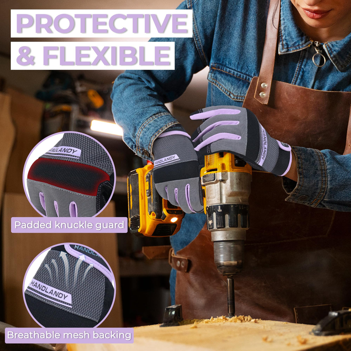 HANDLANDY gloves featuring easy-on-off neoprene cuff for a secure fit