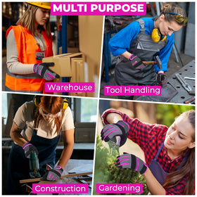 Handlandy Women’s Work Gloves form-fitting design for comfortable female fit.