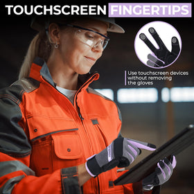 HANDLANDY gloves with padded palm and knuckles for added protection during tasks