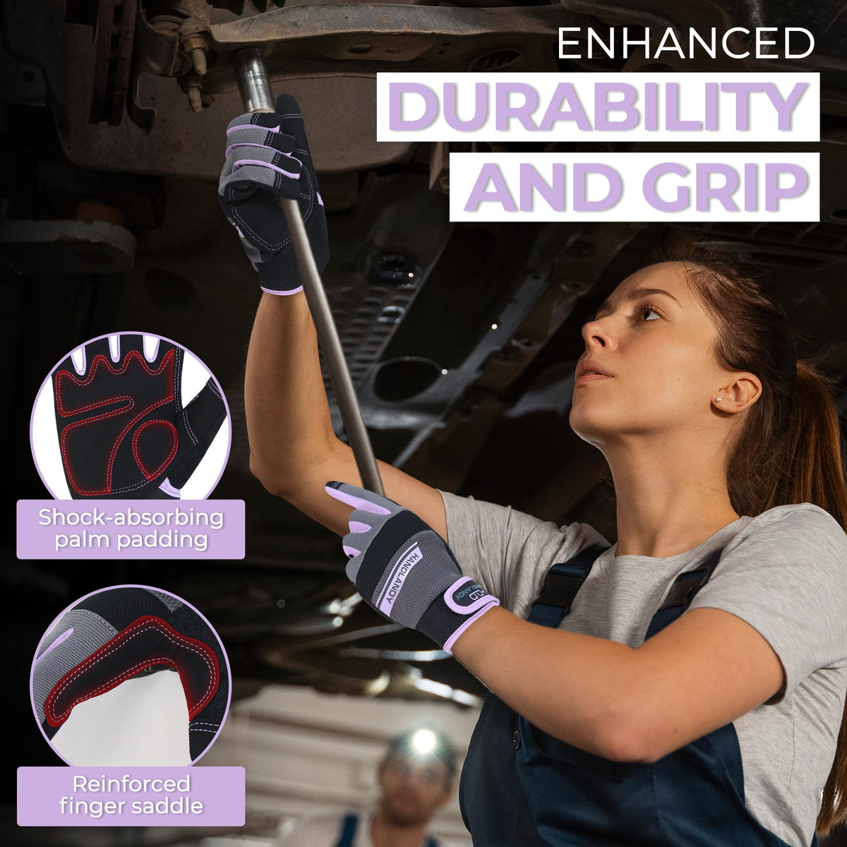 HANDLANDY gloves with touchscreen-capable fingertips to use devices while gardening