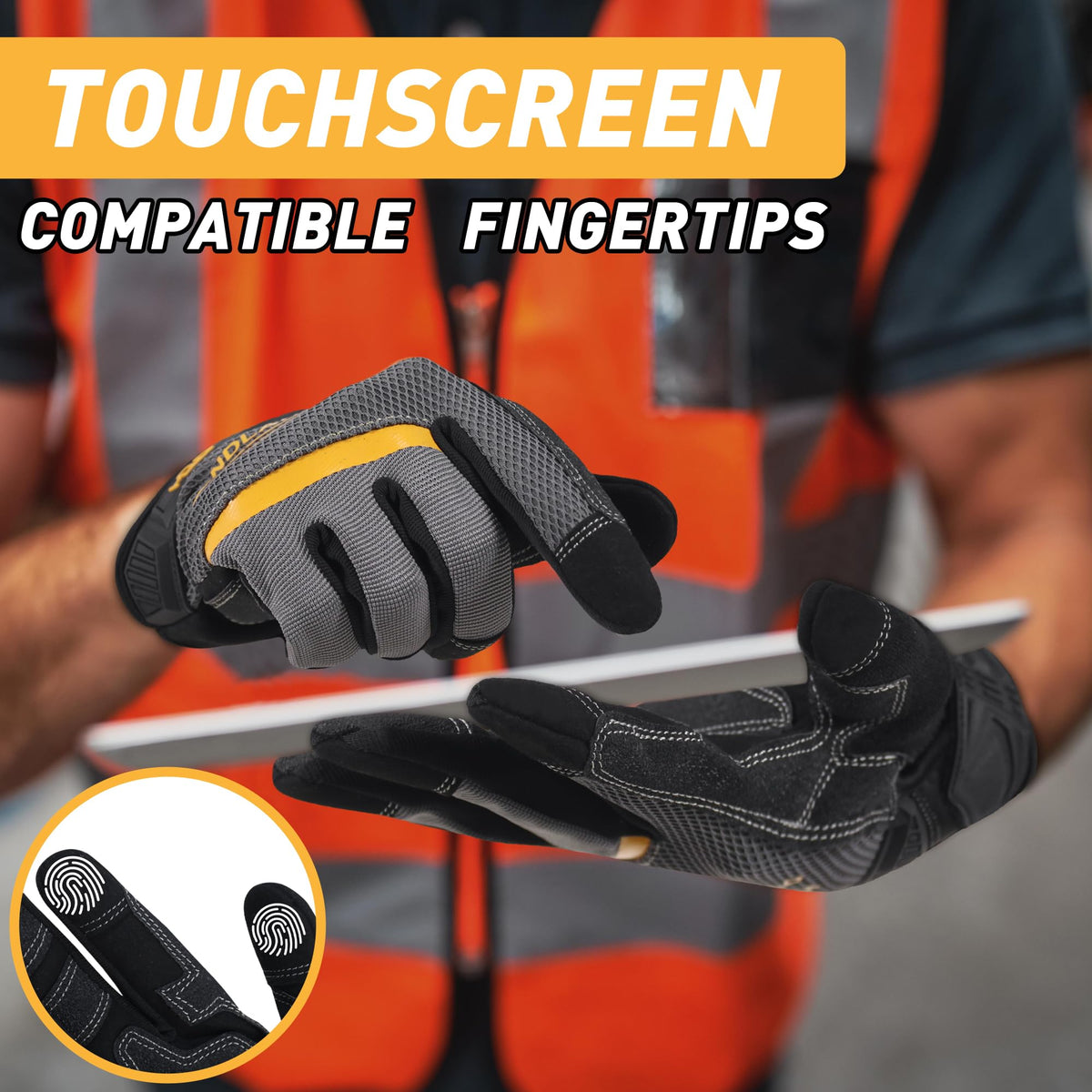 Handlandy gloves feature adjustable wrist closure for a secure, comfortable fit.