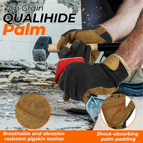HANDLANDY work gloves back mesh breathable design keeps hands cooler