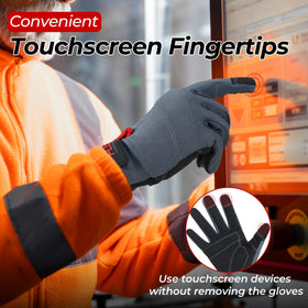 Handlandy gloves featuring a breathable back to keep hands cool during work.