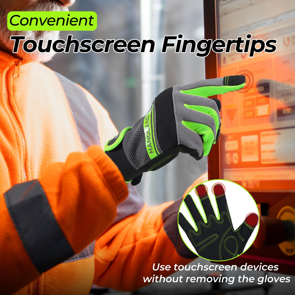HANDLANDY glove cuff with neoprene closure for secure easy-on-off