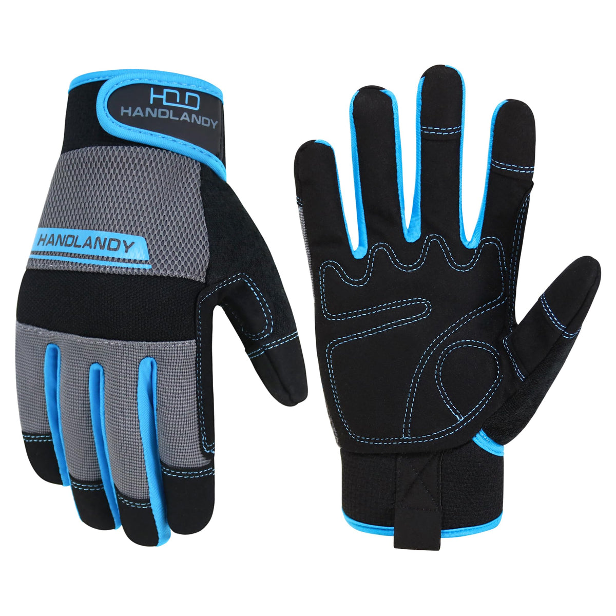 Handlandy work gloves with breathable flexible back for all-day comfort.