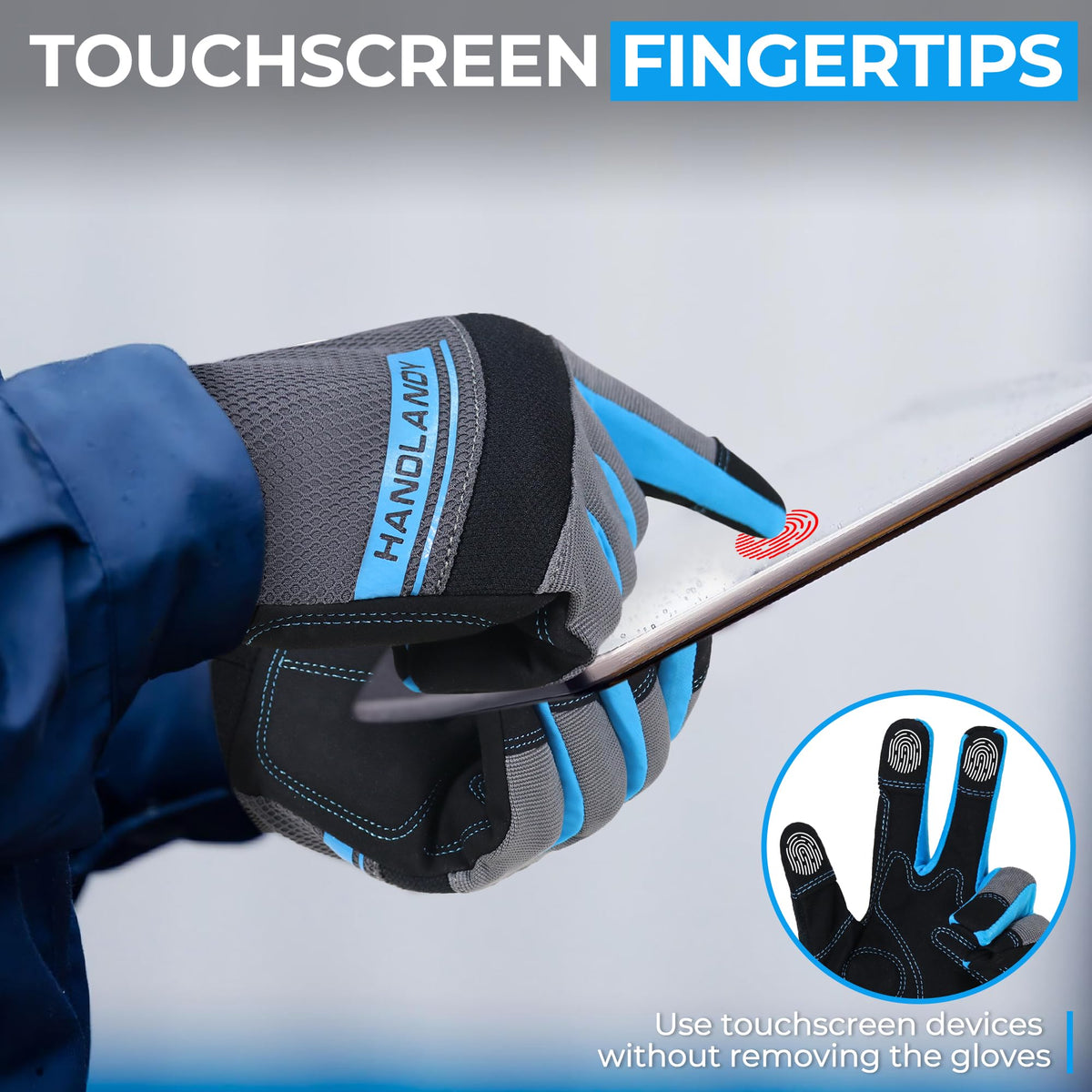 Handlandy gloves offer padded palm and knuckles for protection.