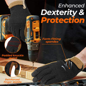 HANDLANDY work gloves touchscreen nails design enables reliable screen use