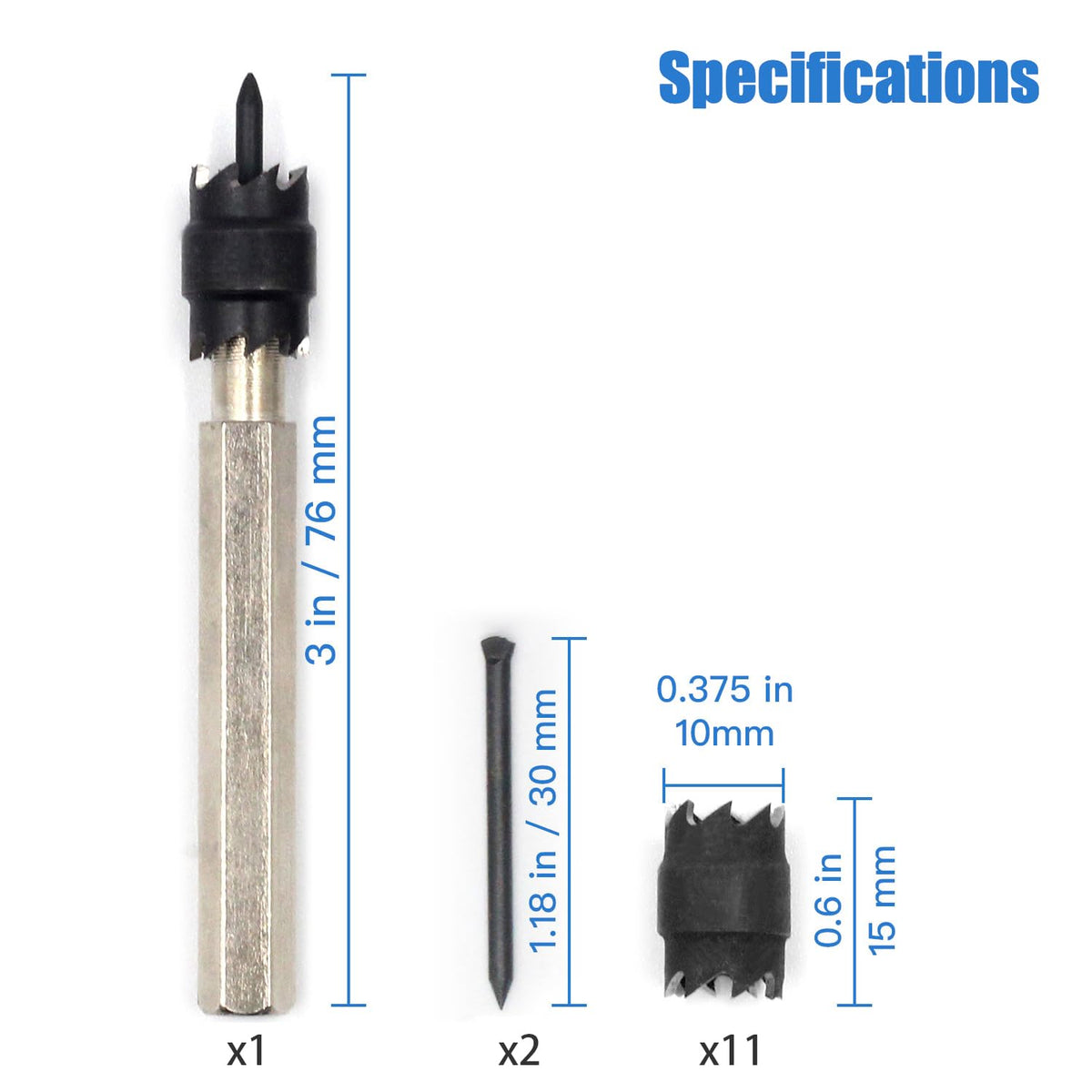 Handook arbor 3/8-inch ensures secure, wobble-free drilling