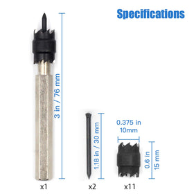 Handook arbor 3/8-inch ensures secure, wobble-free drilling
