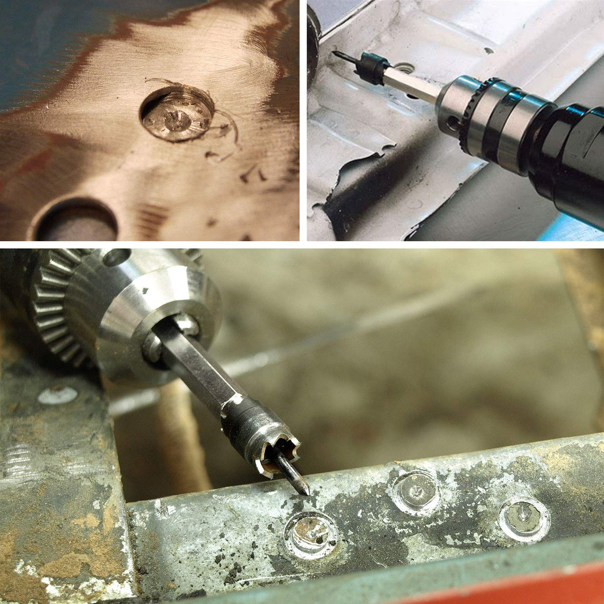 Handook auto body work ready spot weld cutter for panel repair tasks