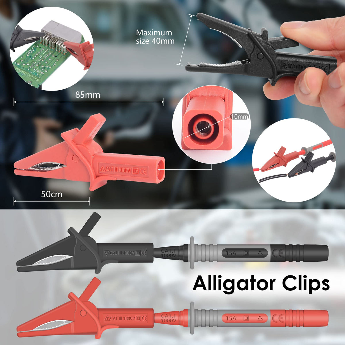 HANDSKIT silicone test leads are flexible and durable for harsh environments