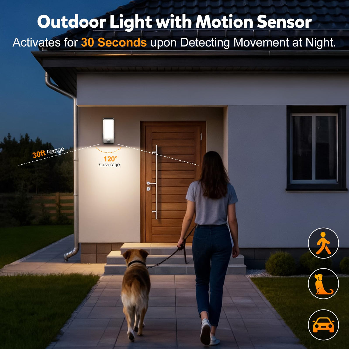 Handsonic dimmable 3000-6000K outdoor light creates flexible ambiance.