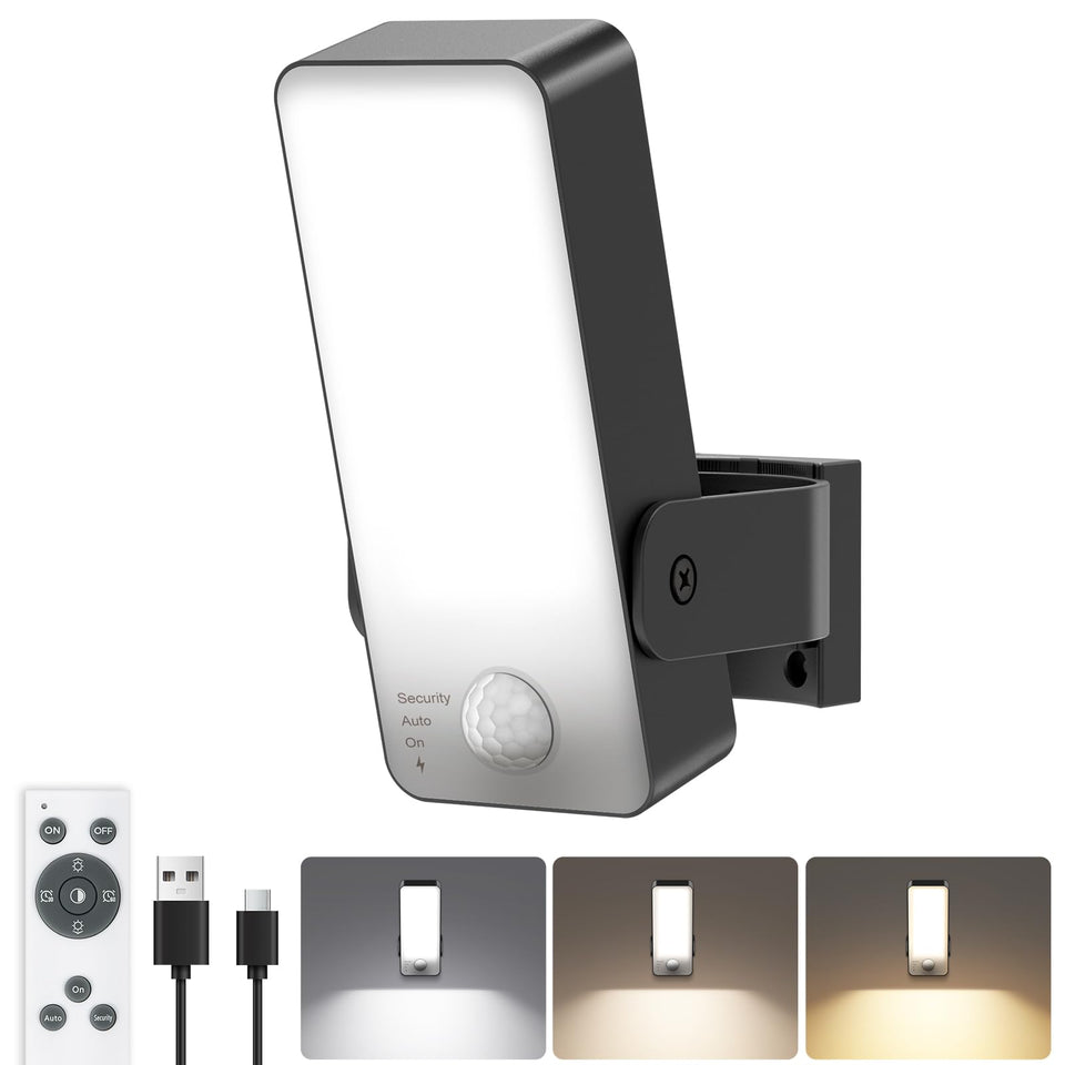 Handsonic outdoor light with remote control offers convenient wireless operation.
