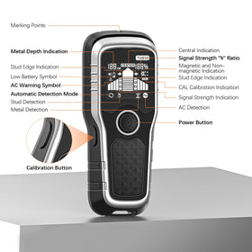 Handstar wires detection helps prevent drilling into live AC lines behind walls.