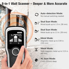 Backlit LCD on Handstar scanner provides readable depth and signal information in dim spaces.