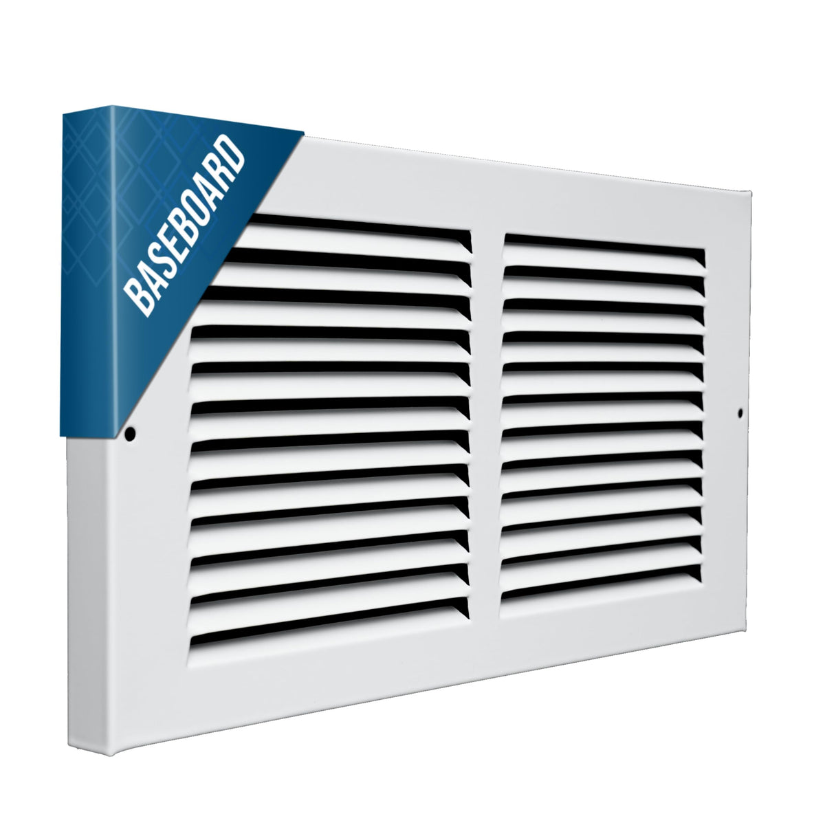 Handua baseboard grille outer dimensions are 15.75 x 7.75 inches.
