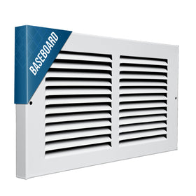 Handua baseboard grille outer dimensions are 15.75 x 7.75 inches.