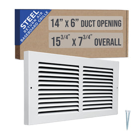 Handua baseboard return air grille for 14x6 opening with precise margin fit.
