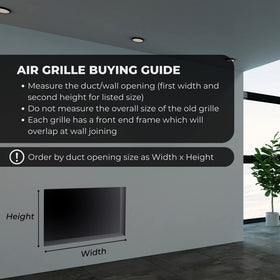 Handua baseboard return air grille includes quick screws for setup.