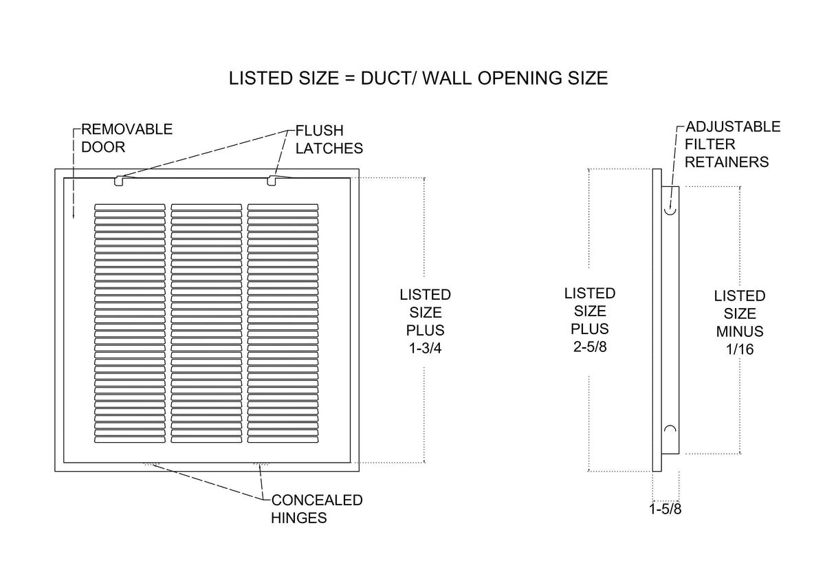 Handua white HVAC vent cover blends with decor
